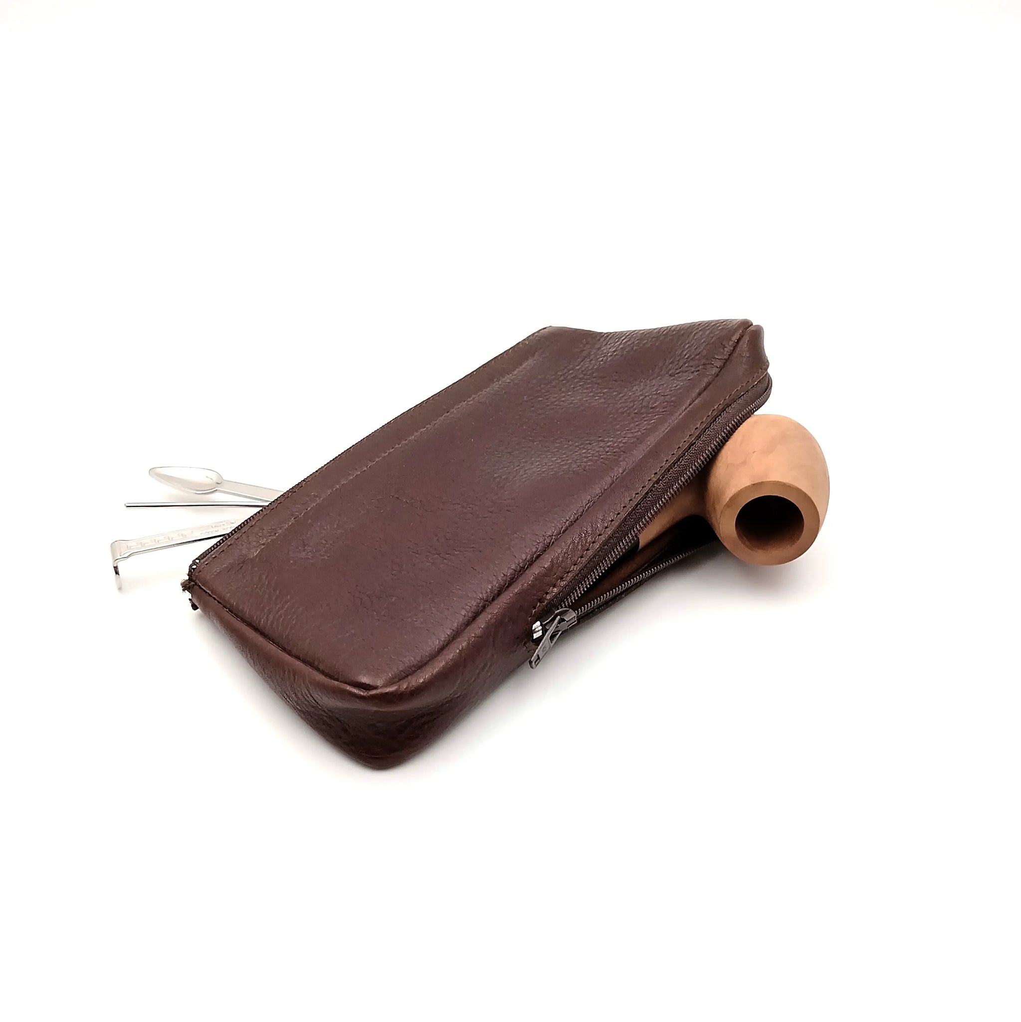 BORSA TABACCO E 1 PIPA MARRONE