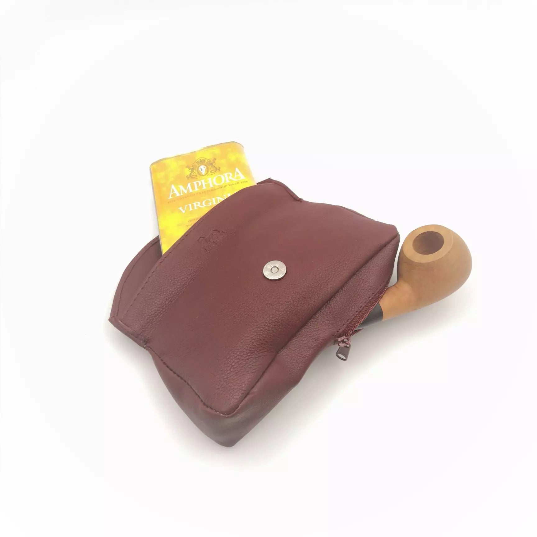 BORSA LUBINSKI TABACCO E 1 PIPA COGNAC